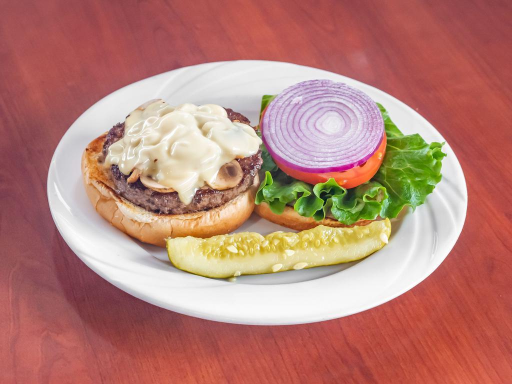 1/2 lb. Hamburger Lunch  · Grilled or fried patty on a bun.  