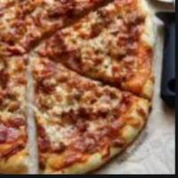 Meat Lover's Pizza · Pepperoni, bacon, ham, Italian sausage, mozzarella cheese and tomato sauce.