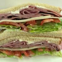 Ham Sandwich · With provolone cheese, lettuce, tomato, mayo & mustard