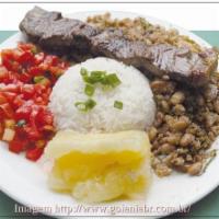 Plate · Served without skewer. Choice of rice, choice of beans, choice of 1 side and choice of 1 sau...