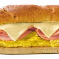Egg, Cheese and 1 Meat Sub Breakfast  · 10 inch. A long sandwich on a roll.