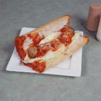 Meatball Sandwich · Sandwich with seasoned meat that has been rolled into a ball.