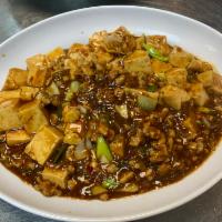 Special Ma Po Tofu 麻婆豆腐 · Spicy, with pork.
