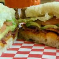 BLTA Sandwich · Smoke Bacons, lettuce, tomatoes, avocado, mayonnaise, and mustard.