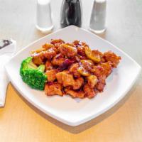 Orange Peel Chicken · Mild hot. A wonderful Hunan dish of crispy chicken, served in our special spicy sauce of ora...