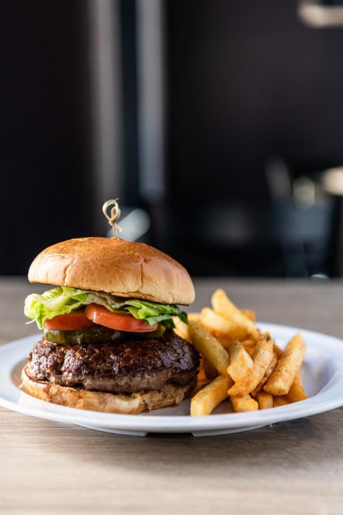 Beef Burger · Ground beef served with lettuce and tomato 