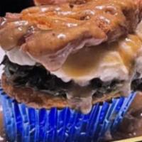 Chi Chi Bird · (2) Cornbread Cupcake Muffins Topped  with Collard Greens, Mashed Potatoes, Fried Chicken an...