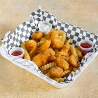 Coconut Shrimp Basket Combo · 5 pieces with a drink.
