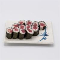 Tuna Roll · Raw tuna, rice and seaweed.