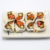 Spicy Tuna Roll · Marinated, spicy, raw tuna with cucumbers.