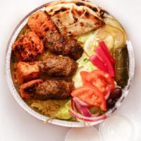Half and Half Platter · Pick two platter entrees. Served with rice, salad (lettuce, pickles, turnip, beets, onions),...