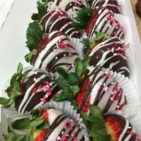 6 Chocolate Covered Strawberries · 