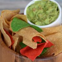 Guacamole · Served with crispy tortilla chips.