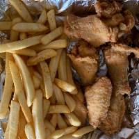 Chicken plate  · Comes with six pieces of chicken and fries