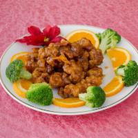 S1. House Special Chicken · Served with orange flavor. Chunks of tender chicken with orange peel in special sauce and mi...