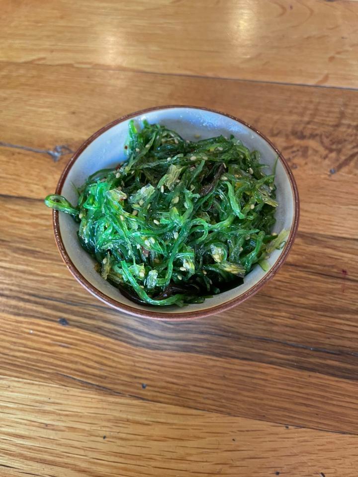 Seaweed Salad (Japanese) · Traditional Japanese seaweed salad with sesame oil + sesame seeds.