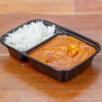 Butter Chicken · Spicy chicken in a buttery tomato sauce.
