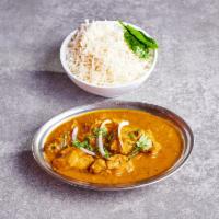 Chicken Curry · Spicy chicken in a curry sauce.
