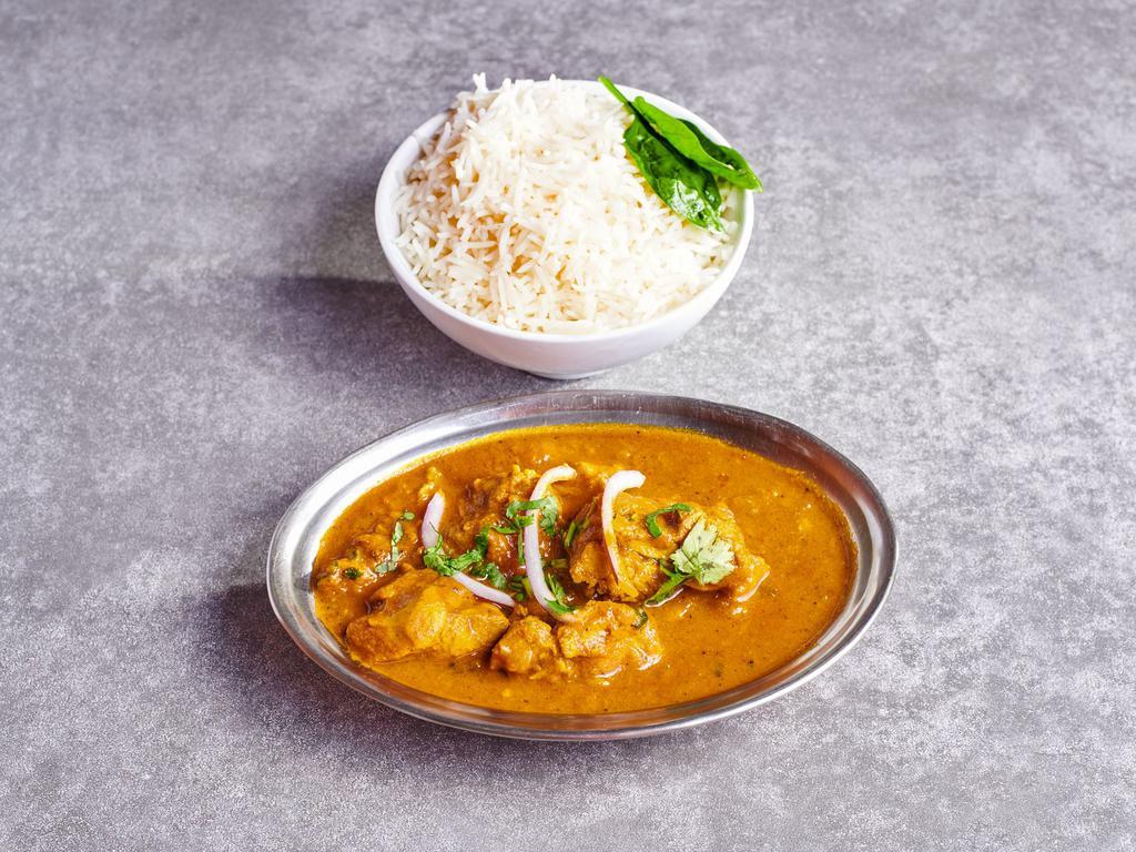 Chicken Curry · Spicy chicken in a curry sauce.
