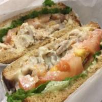 5. Chicken Salad Sandwich · Include lettuce, tomato, pickles, mayonnaise and mustard.