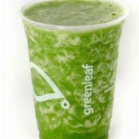 Green Solution + · baby spinach, kale, lime banana, almond butter, coconut oil, hemp seeds, apple juice