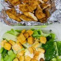 Chicken Caesar Salad · Romaine lettuce, croutons, and Parmesan.