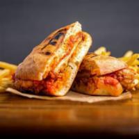 Chicken Parmesan Sandwich · Chicken Breast fried to perfection topped with Homemade Marinara Sauce and Parmesan Cheese o...