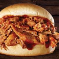 Old Fashioned Pulled Pork Sandwich · 1/2 pound Hand-pulled slow smoked pork smothered with our house sauce served on a toasted bu...