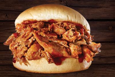 Old Fashioned Pulled Pork Sandwich · 1/2 pound Hand-pulled slow smoked pork smothered with our house sauce served on a toasted bun with bag of chips and pickle spear.