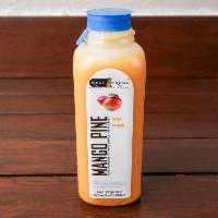 Mango and Pineapple  · Blended mangos with pineapple juice lightly sweetened with natural cane sugar. 