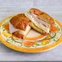 Turkey and Cheese Croissant · Sliced turkey and provolone cheese croissant. 