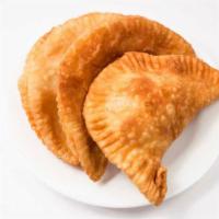Chicken and Cheese Empanadas · Crescent-shaped turnover with chicken and cheese. 