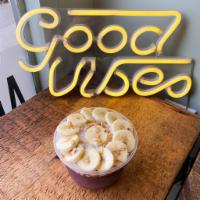 Coco Loco Acai Bowl · Shredded coconut, banana and organic gluten-free granola. Contains organic acai and almond m...