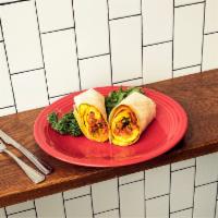 Mexican Breakfast Burrito (1) · Eggs, chorizo, avocado, pepper jack cheese, jalapeno and chipotle mayo.