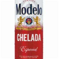 Modelo Especial Chelada ( 24OZ CAN ) · Must be 21 to purchase. Traditional Modelo beer, this imported beer has 290 calories and 3.5...