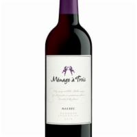 Menage A Trois Malbec ( 750 ML ) · Must be 21 to purchase. Our Ménage à Trois Malbec is a sultry wine that boldly tangos across...