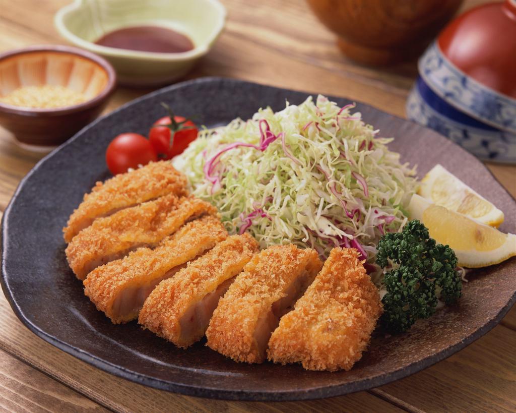 F6. Chicken Katsu · Boneless chicken breast, breaded and deep fried, served with tonkatsu sauce.