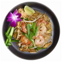 Pad Thai · Rice noodle marinated with Thai spice, stir-fried with egg, bean sprouts, green onions, and ...