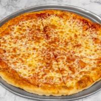 Cheese Pizza · Savory pie with a dough base topped with sauce and cheese. 