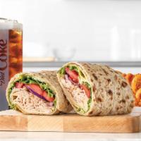 Market Fresh® Roast Turkey & Swiss Wrap Small Meal · Oven-roasted turkey, ripe tomatoes, lettuce, thinly sliced red onions, Swiss Cheese, mayo an...