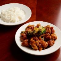 HS-10. Sesame Chicken · Hot and spicy.