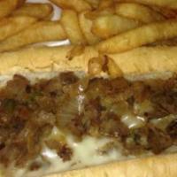 Philly Steak Sandwich · Grilled onions, mozzarella cheese.