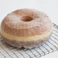Classic Glazed Donut · Brioche donut with vanilla glazfe.