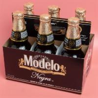 Modelo Negra · 6 pack. Light bodied with notes of caramel and coffee. Must be 21 to purchase.