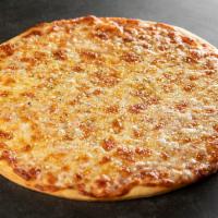 Thin Crust Cheese Pizza · Our light and flaky crust is always crispy and golden brown. 