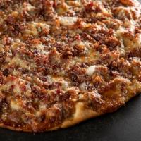 BOSS Pizza · Bacon, onion, sausage and zesty BBQ sauce. 