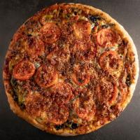 Empire Pizza · Sausage, bacon, pepperoni, Canadian bacon, mushroom, onion, green pepper, green and black ol...