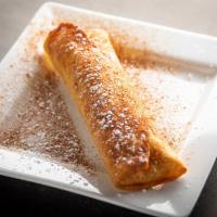 Xango · A lightly breaded cheesecake roll, deep fried and rolled in cinnamon sugar. 