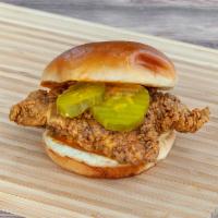 House Bird Sandwich · Farmslaw, pickles and chipotle ranch. 