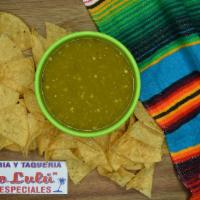 Chips and Green Salsa · 